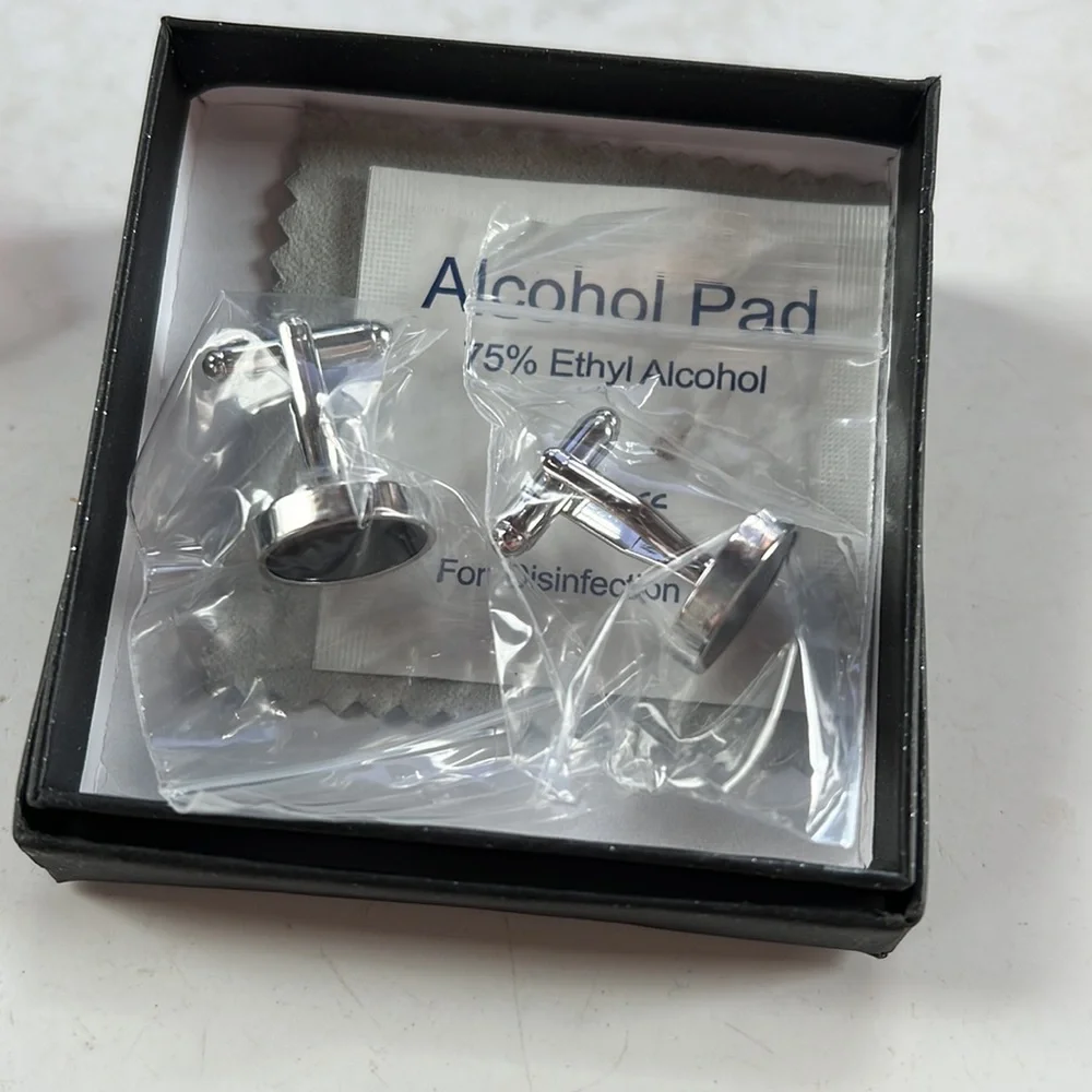 Stainless Steel Cuff Links Classic Tuxedo Shirt Cufflinks-
